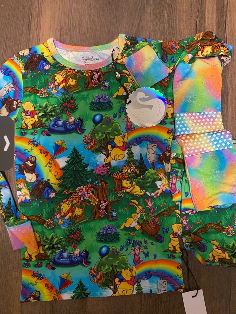 Sugar Swan 7/8 Winnie-The-Pooh Pajama Set NWT bamboo